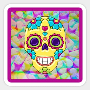 retro sugar skull Sticker